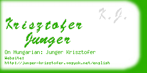 krisztofer junger business card